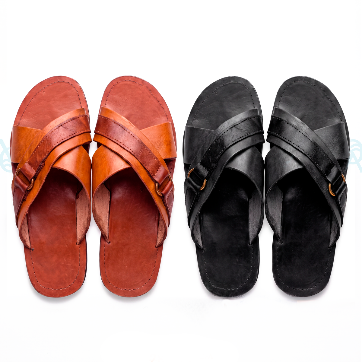 Ensemble Double Sandales Cuir